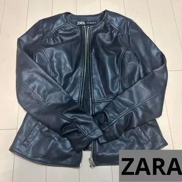 ZARA 블랙 가죽 자켓