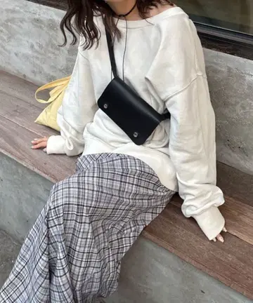 [ umm. ] 체크 플레어 스커트