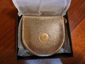 국화 문양 [ 황궁 한정판 지갑 ] 코인 케이스 골드