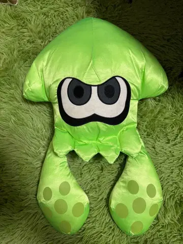 오징어 캐릭터 봉제 인형 그린