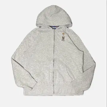 폴로 랄프로렌 폴로베어 자수 그레이 풀 집업 후드티