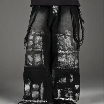 [ ADRER ] 패널 서스펜더 와이드 데님 미사용 새상품