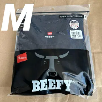[미사용 새상품] Hanes BEEFY 크루넥 써멀 화이트 M