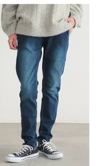 n'OrLABEL 레깅스 팬츠 속기모 여성용 하의 따뜻한 데님 LL