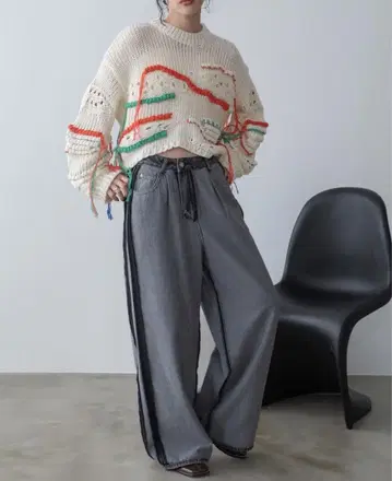 [ VACANCY ] 인사이드 아웃라인 데님 팬츠