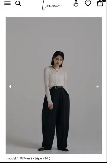 louren tuck cocoon pants 스트라이프