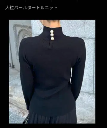 젠느 대형 펄 터틀 니트