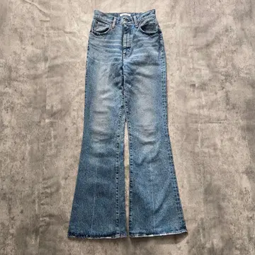 MOUSSY MVS 플레어 데님 센터 프레스 파랑 26인치