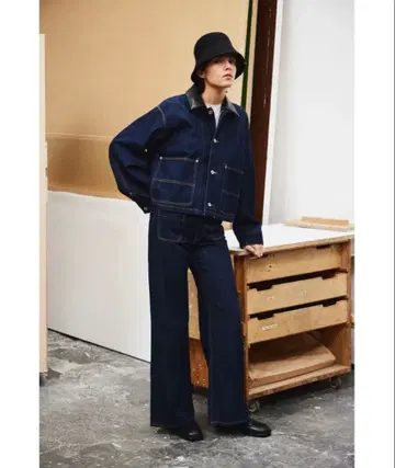 Mila Owen 패치 포켓 디자인 배기 데님 팬츠