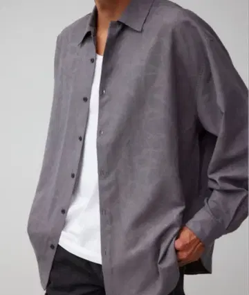 페이크 스웨이드 릴랙스 셔츠