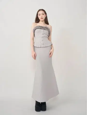 퍼 도킹 니트 셋업