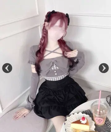 honeymew 그레이 리본 니트