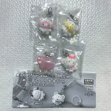 산리오 캐릭터즈 포근포근 스노우 표시 액세서리 가챠 캡슐
