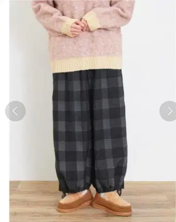 택 포함 사만사 모스모스 패턴 모듬 밑단 조임 와이드 팬츠