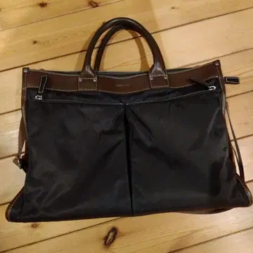 컴시즘 비즈니스 백 나일론 가죽 브라운