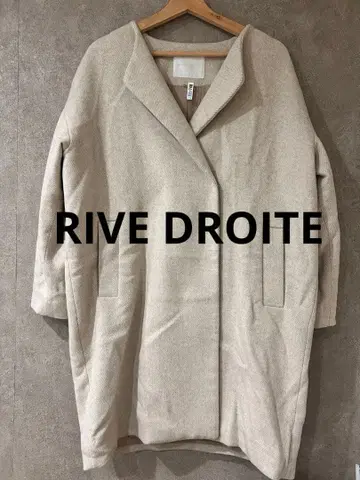 RIVE DROITE 빅 실루엣 노카라 롱 코트