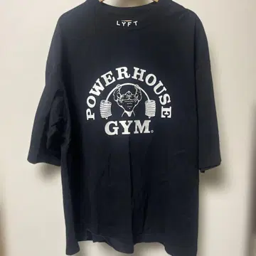 POWERHOUSE GYM 티셔츠 XL 블랙 LYFT