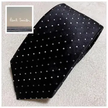 폴스미스 도트 넥타이 그라데이션 블랙 광택