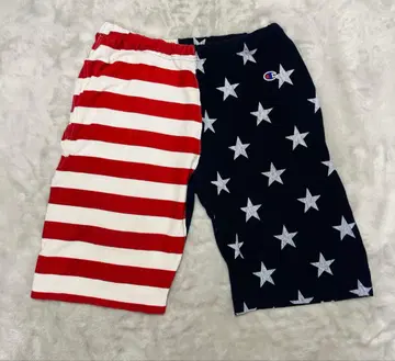 챔피온 Champion 별 네이비 별 성조기 스타 숏팬츠 M 하프 팬츠