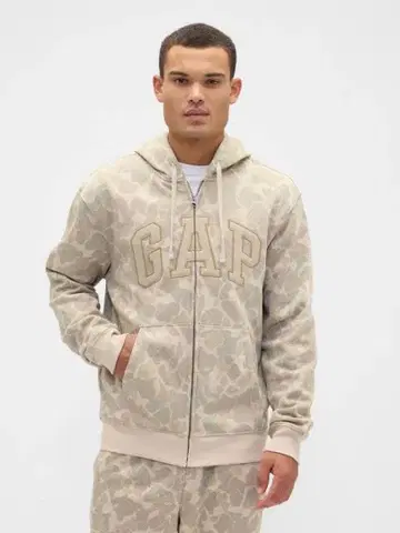 GAP 카모플라쥬 지퍼 후드티