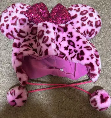 미니 팬 캡 레오파드 무늬