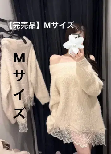 ZARA 레이스 콤비 니트 스웨터 택 포함 미사용 새상품