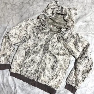 네넷 네넷 곰 귀 인조 모피 후드티