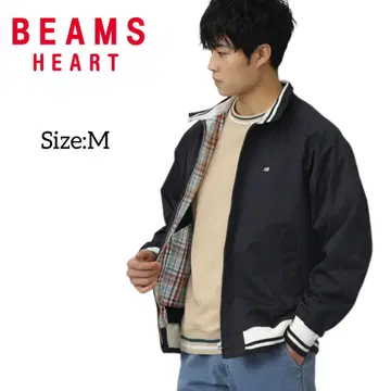 빔즈하트/라인 스트레치 숏 블루종/Size:M/익명 배송