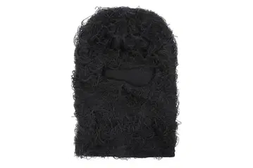 프린지 디자인 블랙 니트 모자