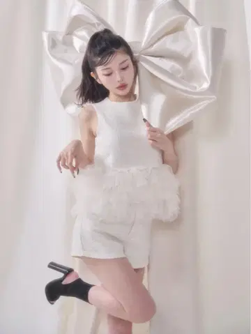 튤 페플럼 썸머 트위드 상의, 팬츠