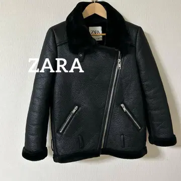 ZARA 블랙 무스탕 코트