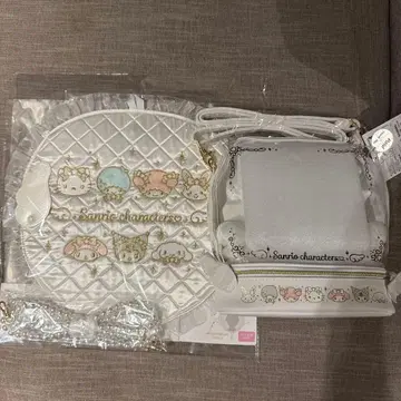 산리오 엔조이 아이돌 순백 천사 부채 케이스와 봉제 인형 숄더백 2점