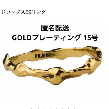 [ PLUIE ]  드롭스링 GOLD 플레이팅 15호