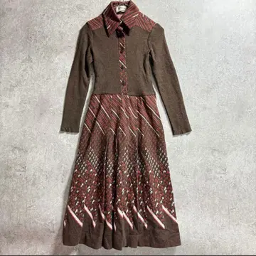 70s 80s 빈티지 원피스 9호 레트로 쇼와 클래식 구제 의류