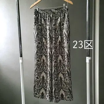 23구 프렌치 페이즐리 새틴 와이드 팬츠 올 패턴 워셔블