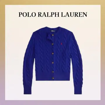 새상품 랄프 로렌 케이블 짜임 가디건 울 x 캐시미어
