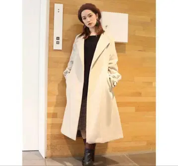 MURUA 노카라 가운 코트 아이보리