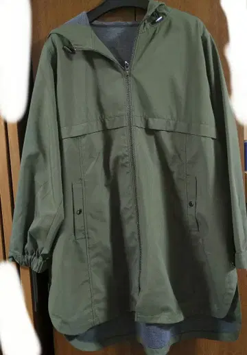 발수 가공 본딩 소재 롱 기장 후드티 5L