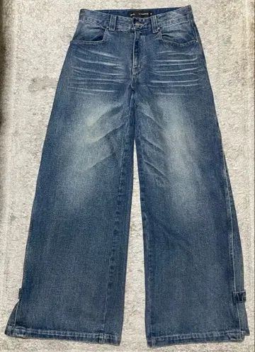 배기 데님 블루 중국 신예 브랜드