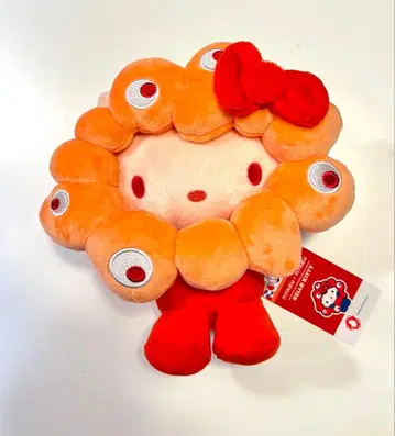 먀쿠먀쿠 산리오 최애 컬러 키티 (M) 봉제 인형 만박 빨간색 오렌지