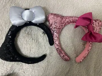 USJ 머리띠 키티 핑크와 블랙