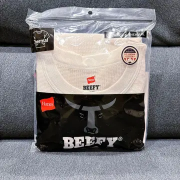 Hanes BEEFY 크루넥 서멀 M