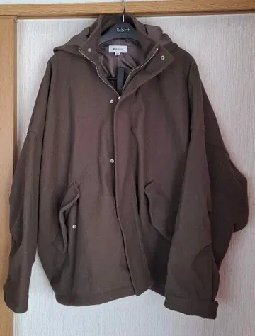 자켓 블루종 다운 후드티 브라운