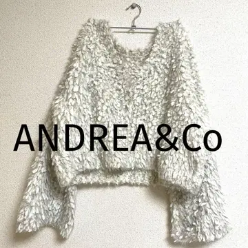 ANDREA&Co 포코포코 숏 기장 볼륨 슬리브 니트 스웨터