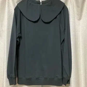 dahl'ia 큰 카라 부착 블랙 긴팔 상의