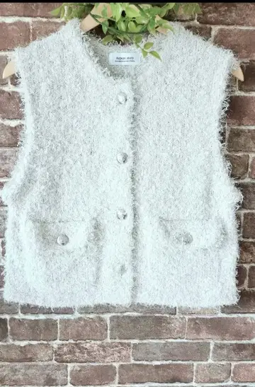 [ 새상품급 ] Arpege story 트위디 베스트 화이트 사이즈 2