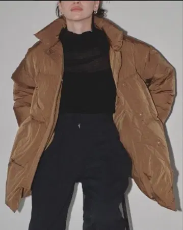 택 포함 미사용 TODAYFUL 브라운 다운 자켓 스탠드 카라 36