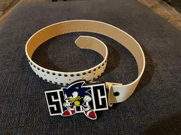 소닉 스터드 벨트 화이트 y2k opium 100cm