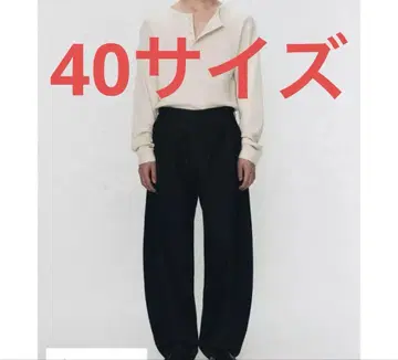 SOSHIOTSUKI X ZARA 와이드 레그 플리츠 데님 팬츠 40