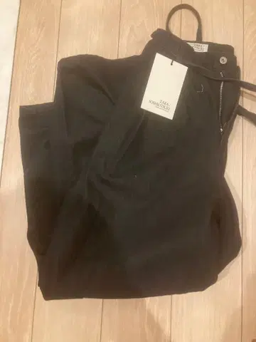 SOSHIOTSUKI X ZARA 와이드 레그 플리츠 데님 팬츠 40